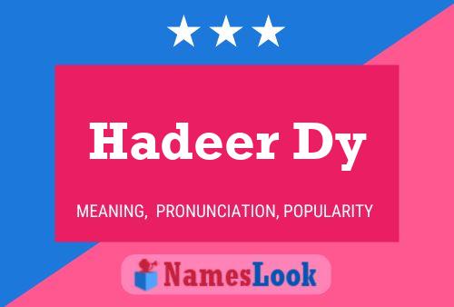 Hadeer Dy Name Poster