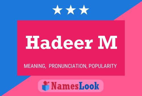 Hadeer M Name Poster