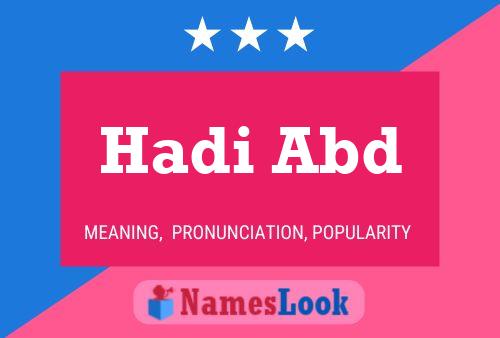 Hadi Abd Name Poster