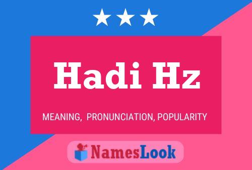 Hadi Hz Name Poster