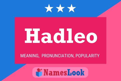 Hadleo Name Poster