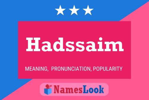 Hadssaim Name Poster