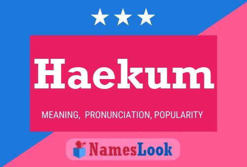 Haekum Name Poster