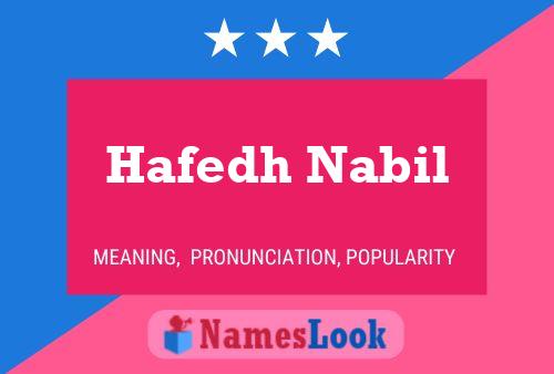 Hafedh Nabil Name Poster