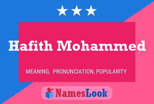 Hafith Mohammed Name Poster