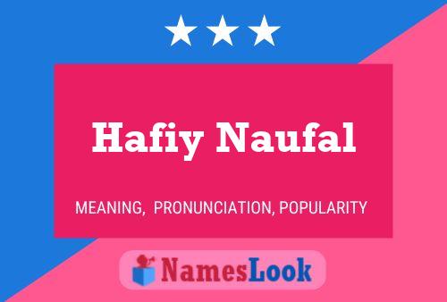 Hafiy Naufal Name Poster