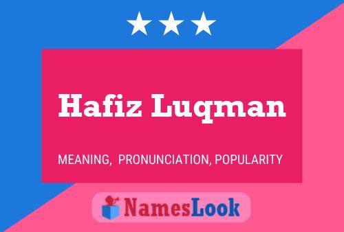 Hafiz Luqman Name Poster