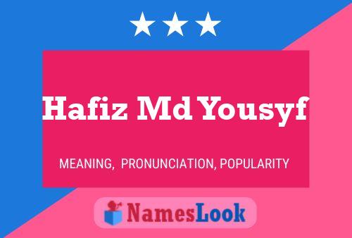 Hafiz Md Yousyf Name Poster