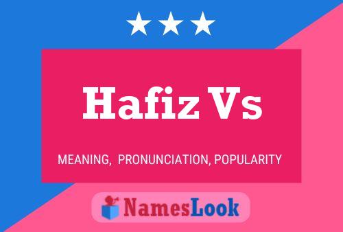 Hafiz Vs Name Poster