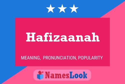 Hafizaanah Name Poster