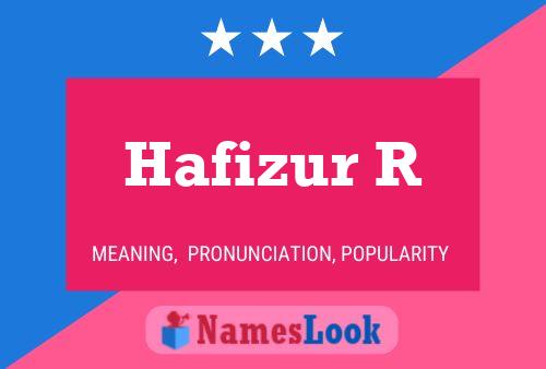 Hafizur R Name Poster