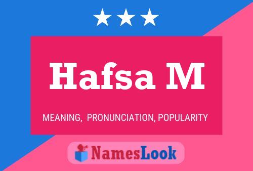 Hafsa M Name Poster