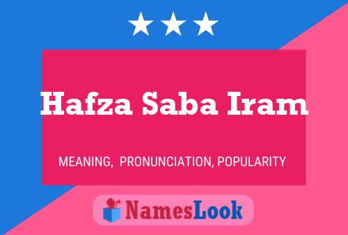 Hafza Saba Iram Name Poster