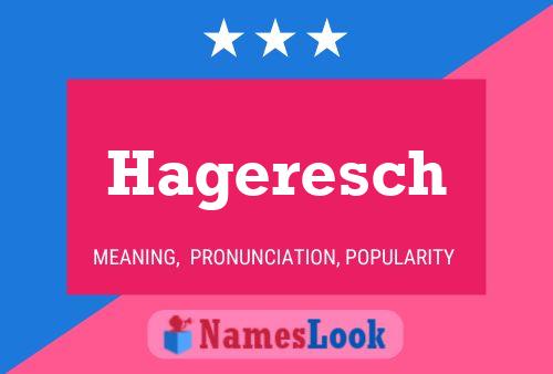 Hageresch Name Poster