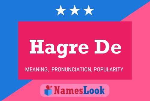 Hagre De Name Poster