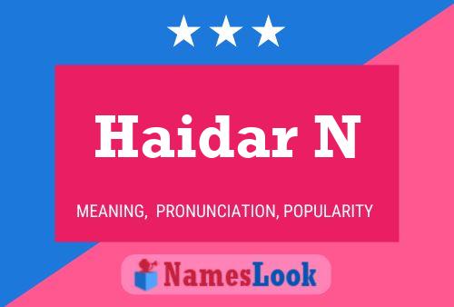 Haidar N Name Poster