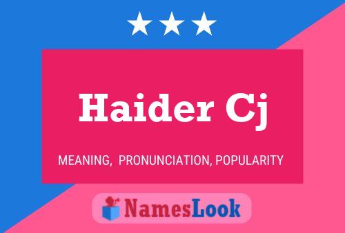 Haider Cj Name Poster