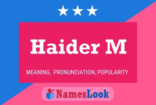 Haider M Name Poster