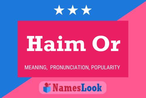 Haim Or Name Poster