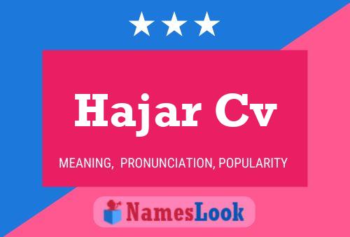 Hajar Cv Name Poster