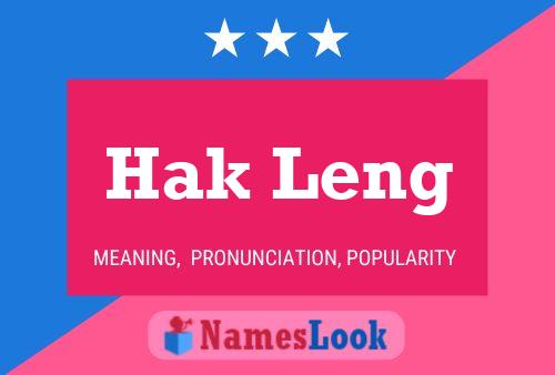 Hak Leng Name Poster