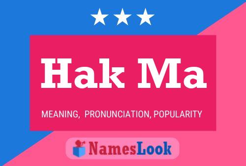 Hak Ma Name Poster