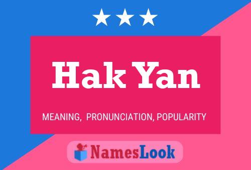 Hak Yan Name Poster