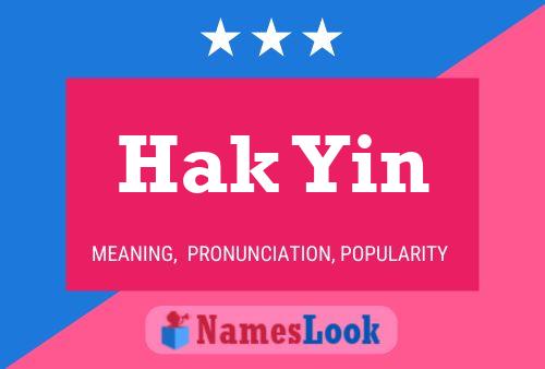 Hak Yin Name Poster