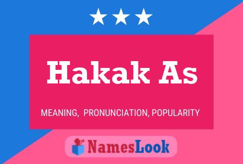 Hakak As Name Poster