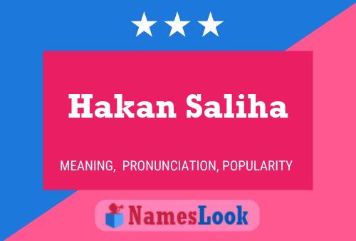 Hakan Saliha Name Poster