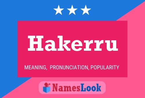 Hakerru Name Poster