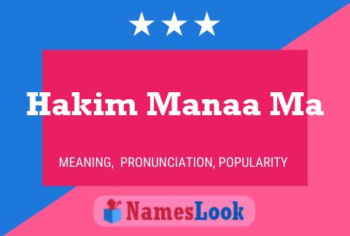 Hakim Manaa Ma Name Poster