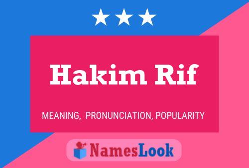 Hakim Rif Name Poster