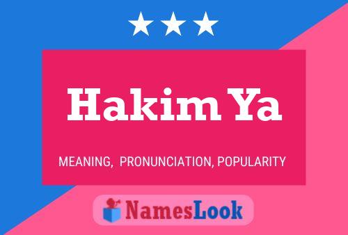 Hakim Ya Name Poster