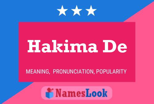 Hakima De Name Poster