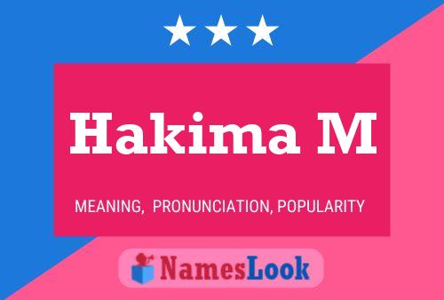 Hakima M Name Poster