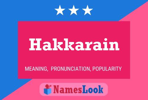 Hakkarain Name Poster