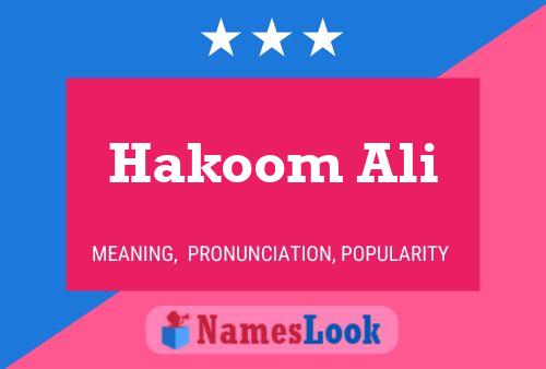 Hakoom Ali Name Poster