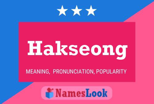 Hakseong Name Poster