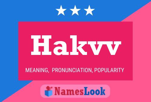 Hakvv Name Poster