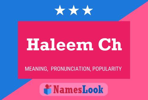 Haleem Ch Name Poster