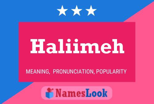 Haliimeh Name Poster