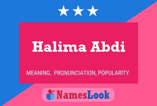 Halima Abdi Name Poster