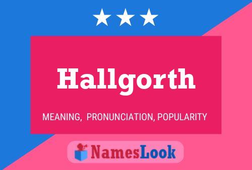 Hallgorth Name Poster