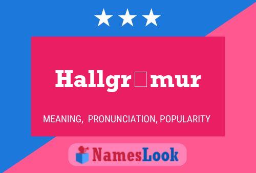 Hallgrímur Name Poster