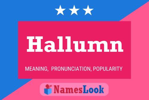 Hallumn Name Poster