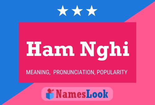 Ham Nghi Name Poster