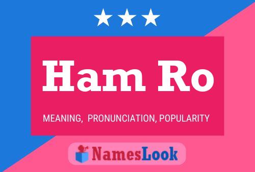 Ham Ro Name Poster