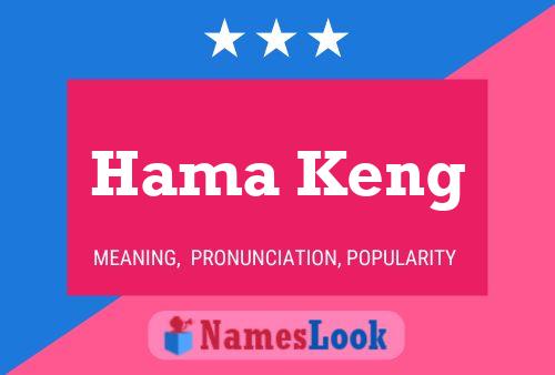 Hama Keng Name Poster