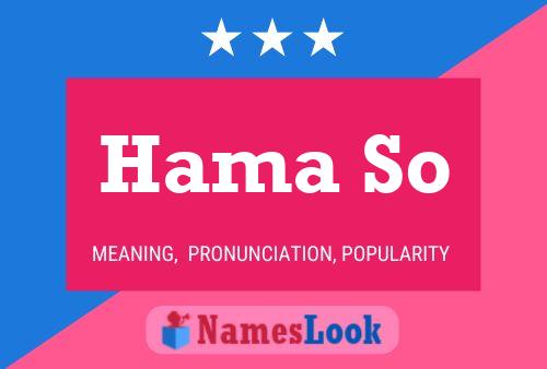 Hama So Name Poster